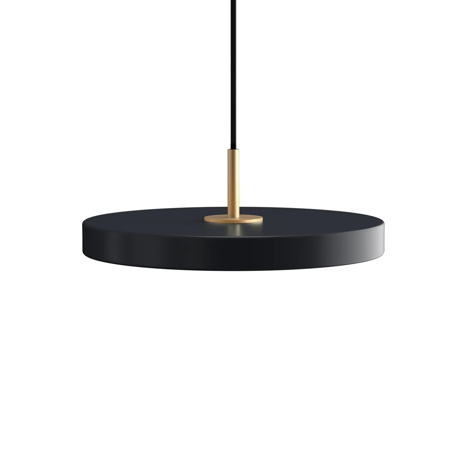 UMAGE LED-Hängelampe Asteria Mini, anthrazit/messing Ø 31 cm