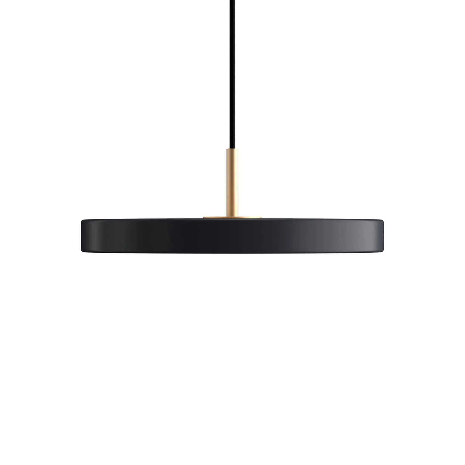 UMAGE LED-Hängelampe Asteria Mini, anthrazit/messing Ø 31 cm