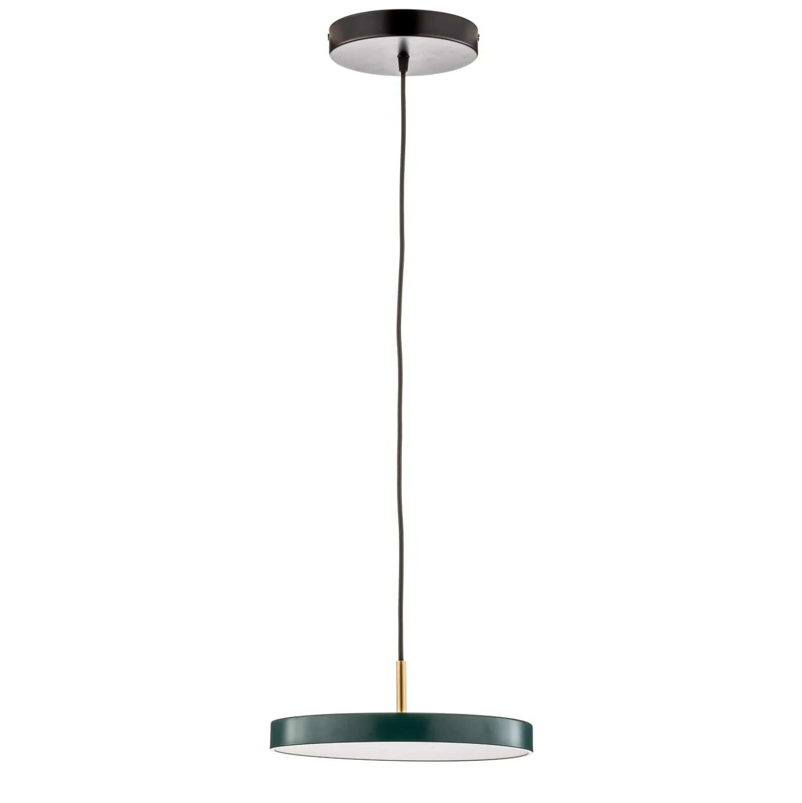 UMAGE LED-Hängelampe Asteria Mini dunkelgrün/messing Ø 31 cm