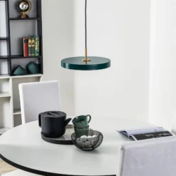 UMAGE LED-Hängelampe Asteria Mini dunkelgrün/messing Ø 31 cm