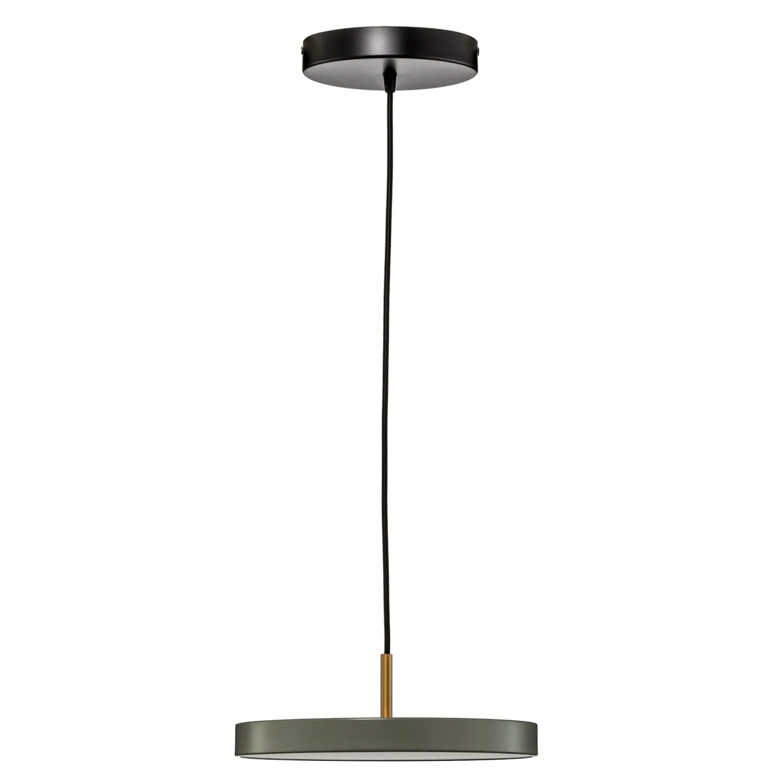 UMAGE LED-Hängelampe Asteria Mini, hellgrün/messing, Ø 31 cm