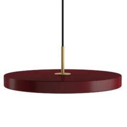 UMAGE LED-Hängelampe Asteria Mini, rubinrot/messing, Ø 31 cm