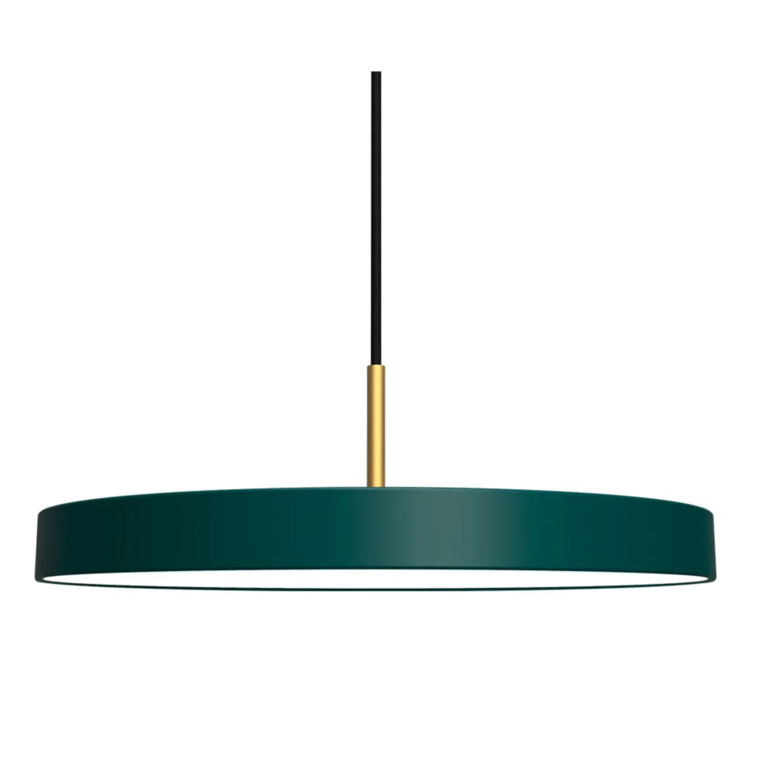 UMAGE LED-Hängeleuchte Asteria Medium, grün/messing, Ø 43 cm