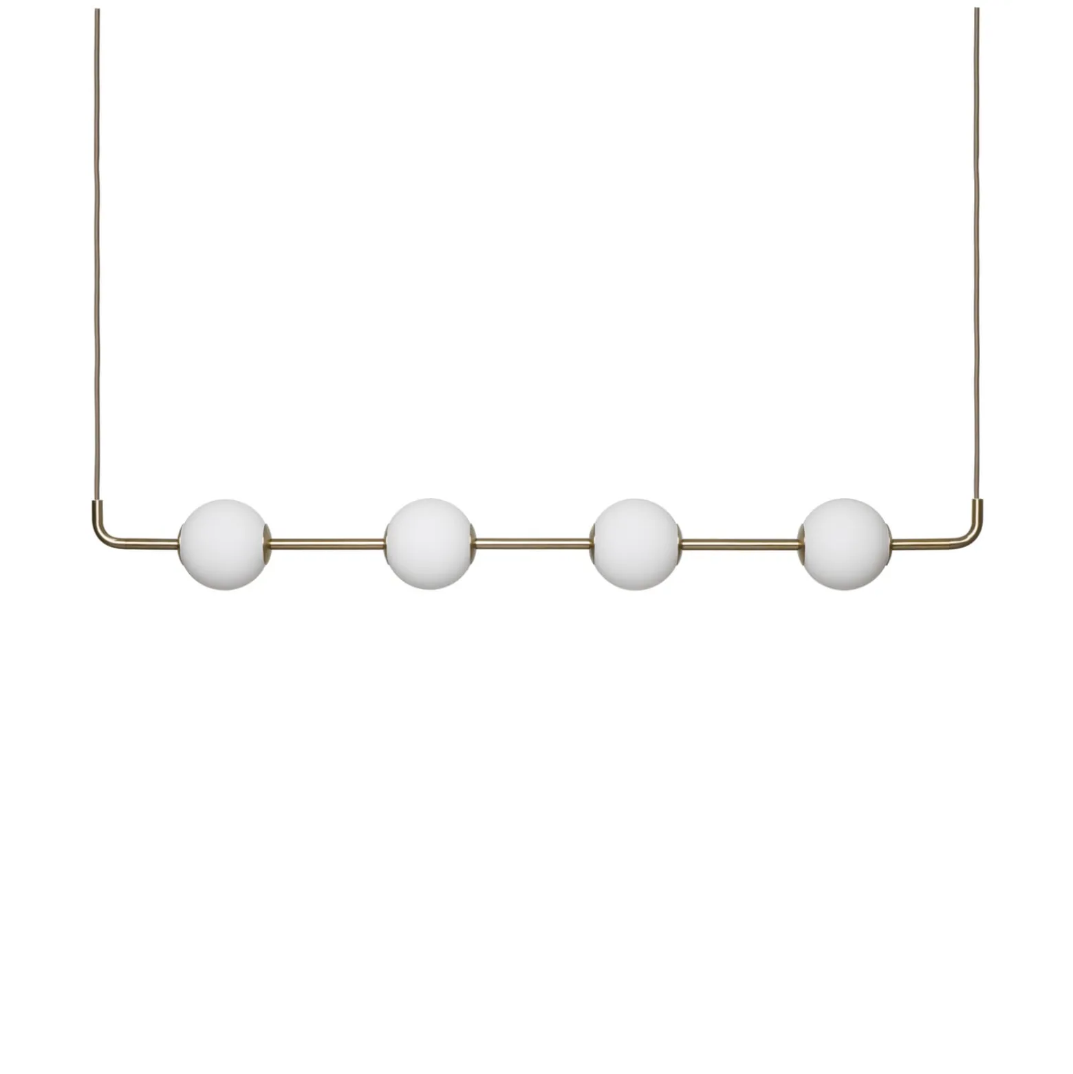 UMAGE LED-Hängeleuchte Audrey LINEAR, messing, 118 cm 4-flg.