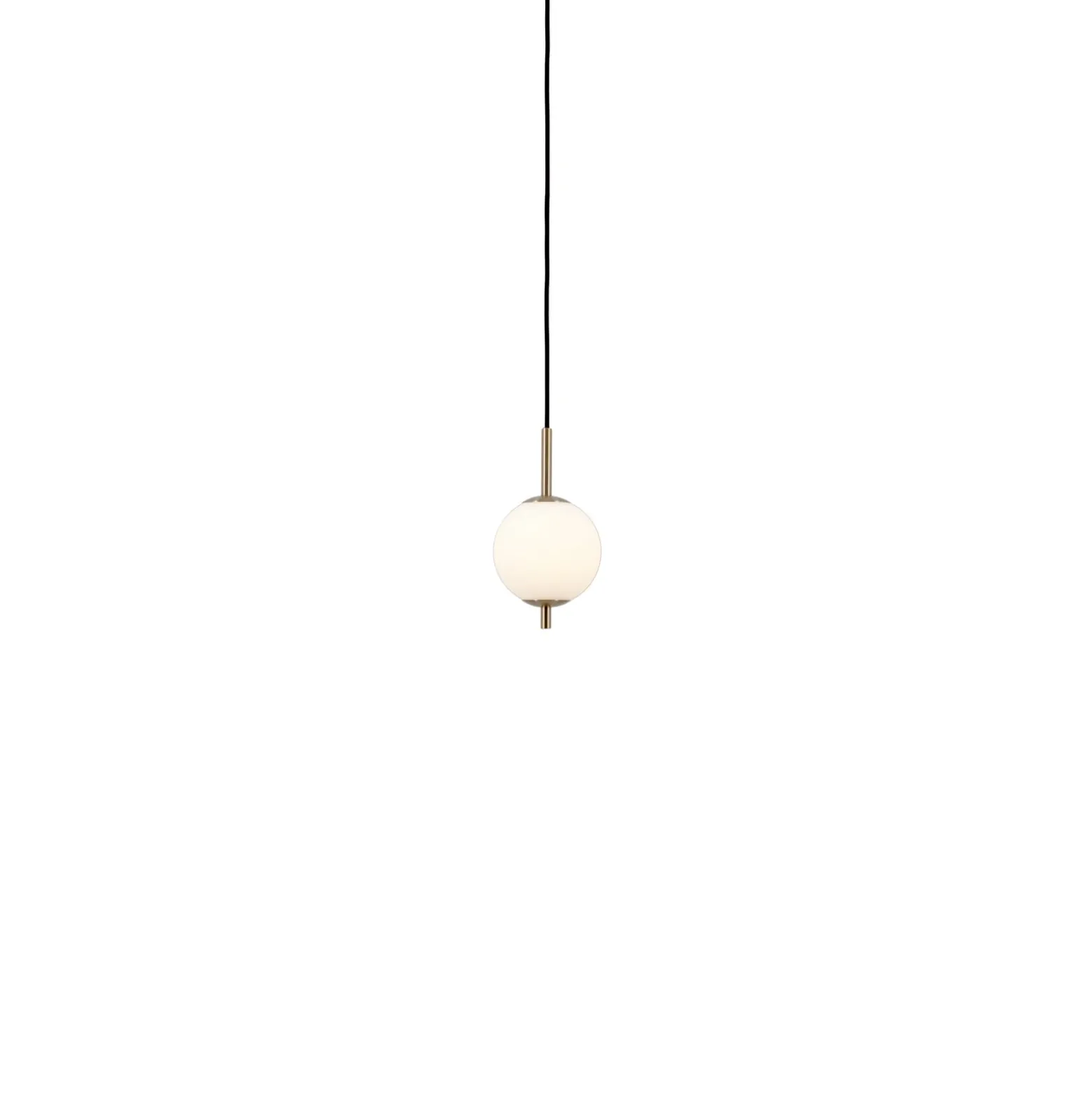 UMAGE LED-Hängeleuchte Audrey, messingfarben, 1-flg. Ø 12 cm