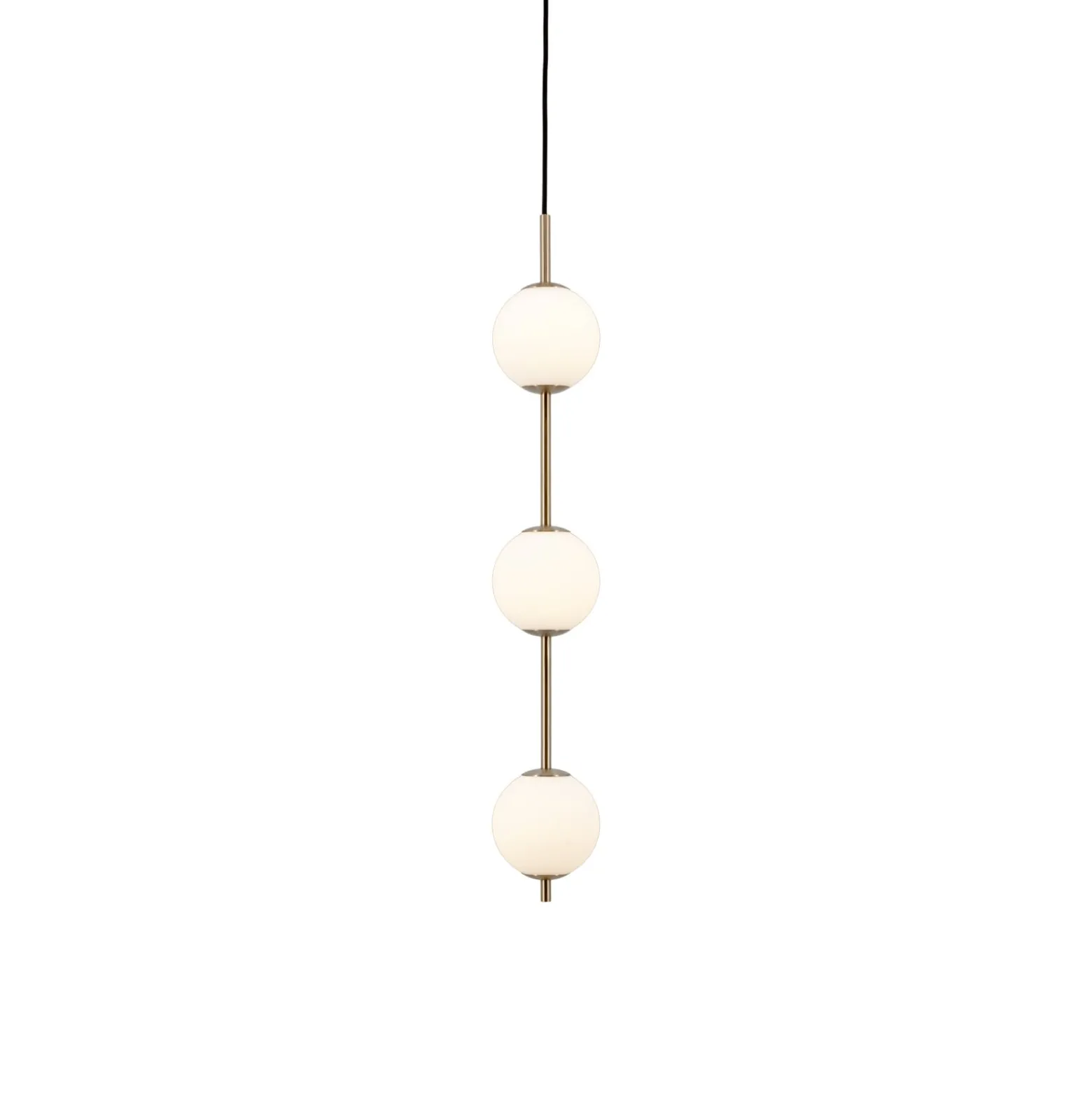 UMAGE LED-Hängeleuchte Audrey, messingfarben, 3-flg. Ø 12 cm