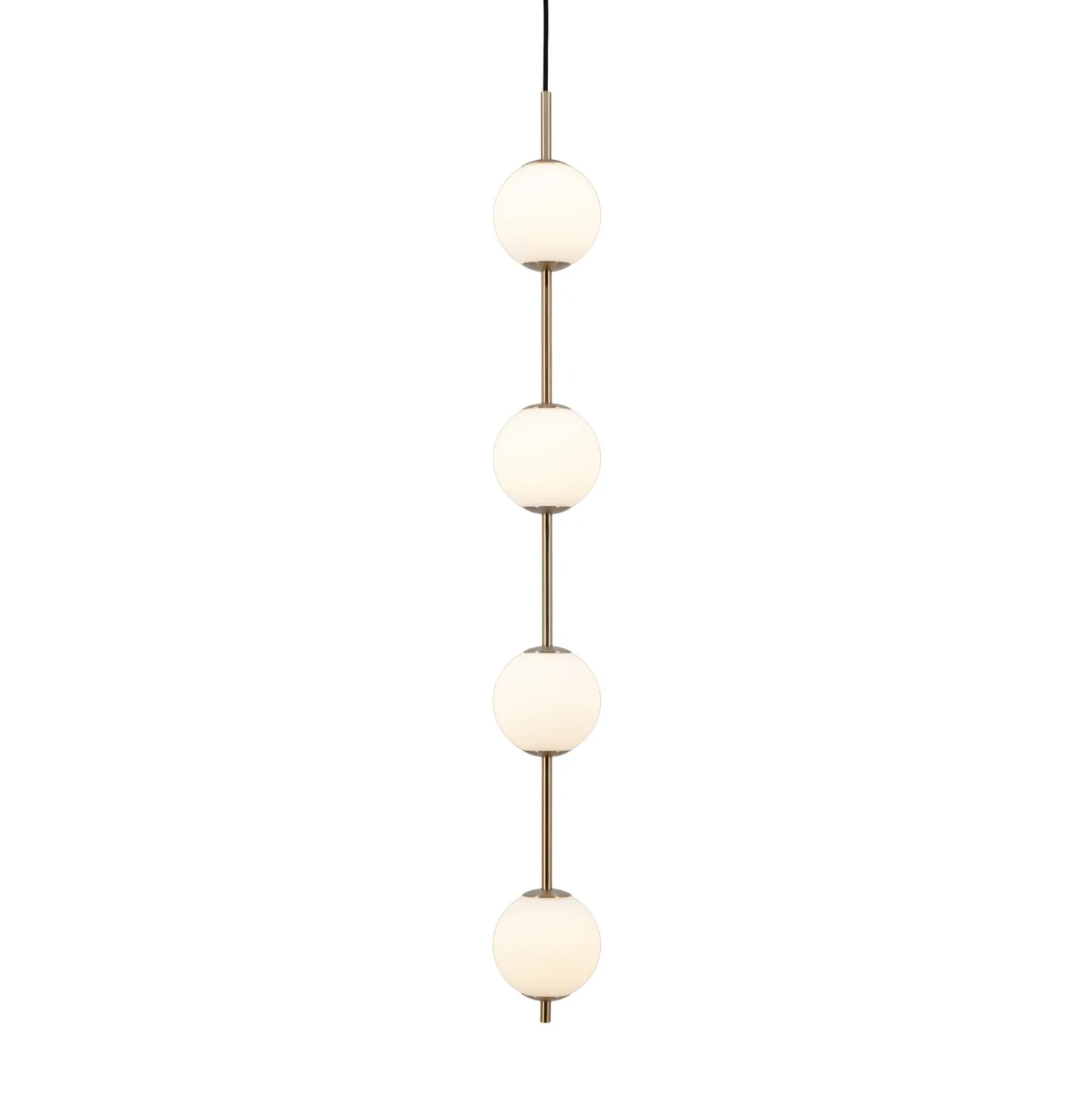 UMAGE LED-Hängeleuchte Audrey, messingfarben, 4-flg. Ø 12 cm