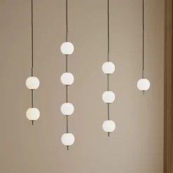 UMAGE LED-Hängeleuchte Audrey, stahlfarben, 1-flg., Ø 12 cm