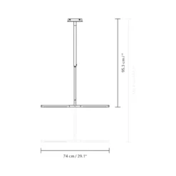 UMAGE LED-Hängeleuchte Omni, schwarz, 2-flammig, Länge 74 cm