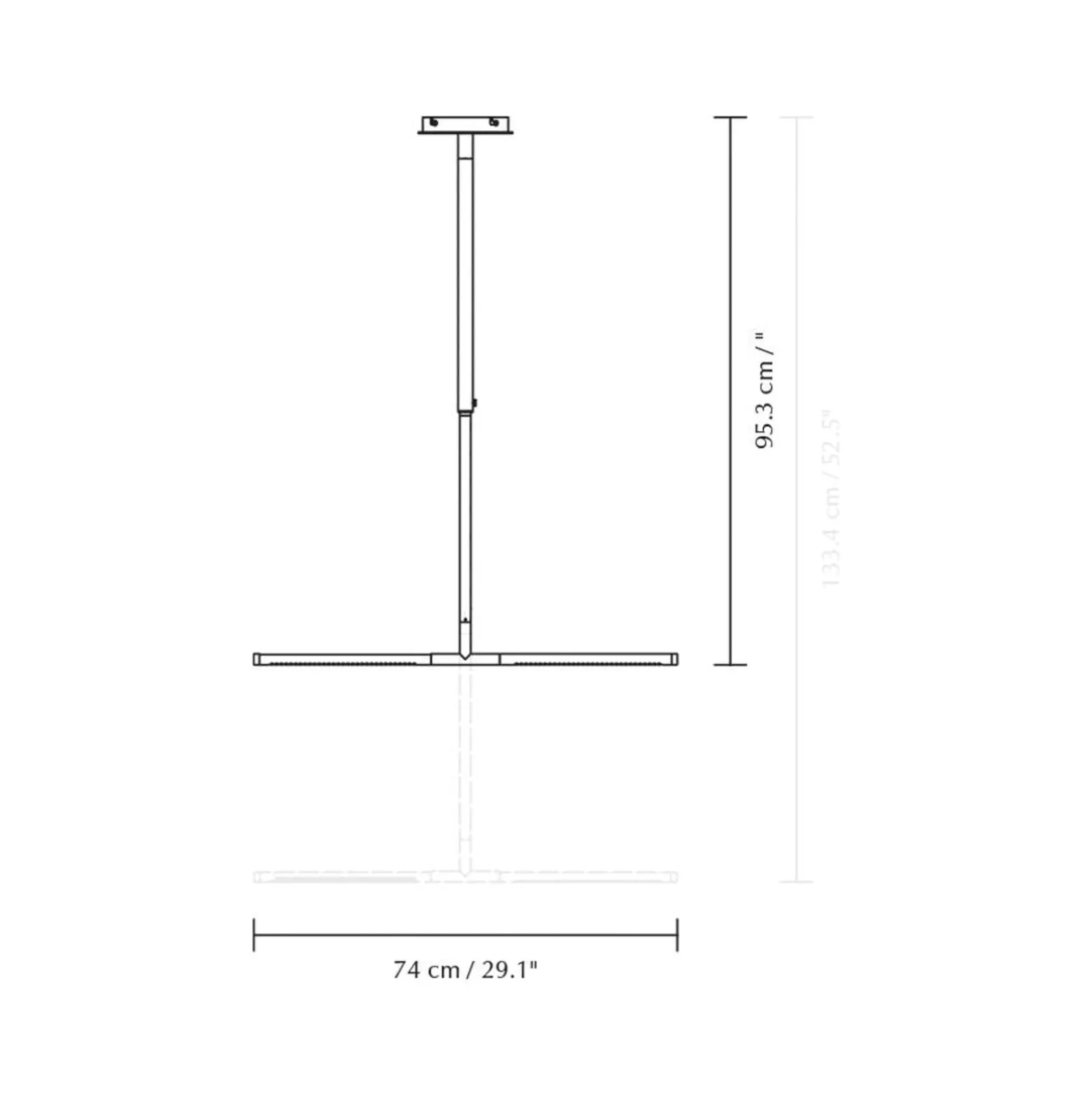 UMAGE LED-Hängeleuchte Omni, stahlfarben, 2-flammig, 74 cm