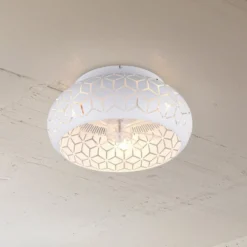Ventilator mit Licht Bidar, weiß, DC, leise, 50 cm, Remote