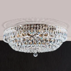 Verchromte Kristalldeckenleuchte SHERATA, 45 cm