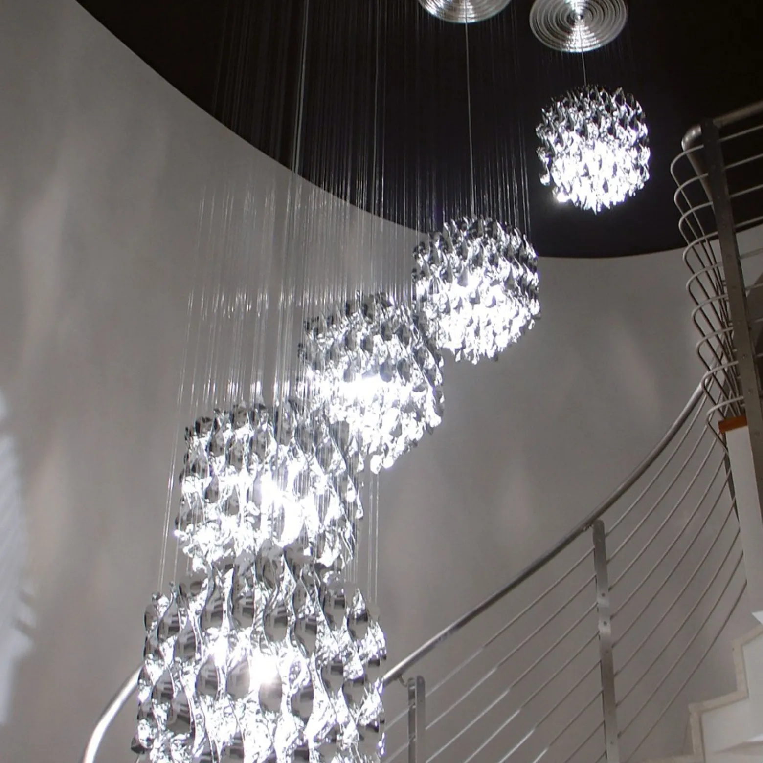 VERPAN Spiral SP01 - Pendelleuchte in Silber