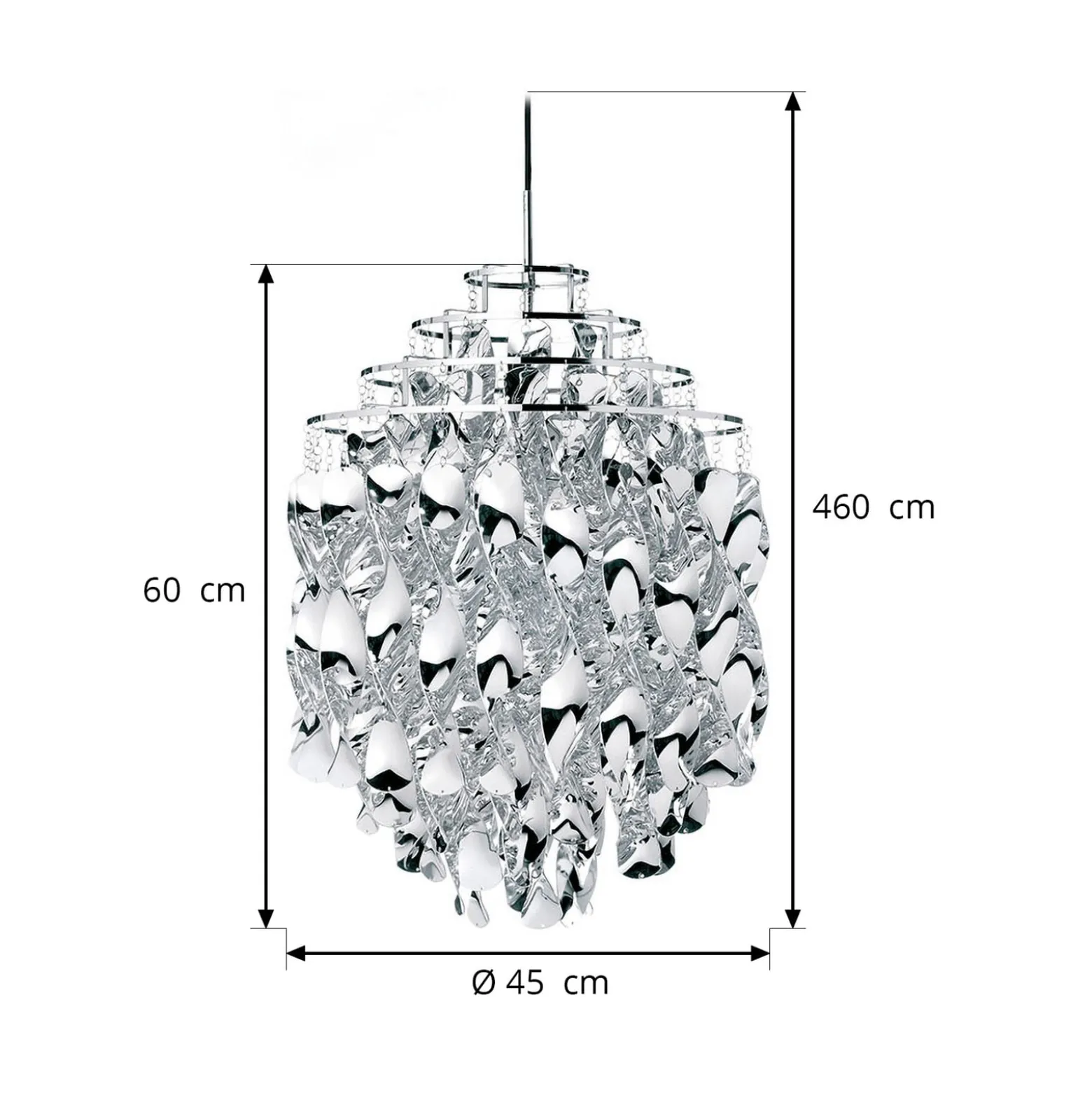 VERPAN Spiral SP01 - Pendelleuchte in Silber