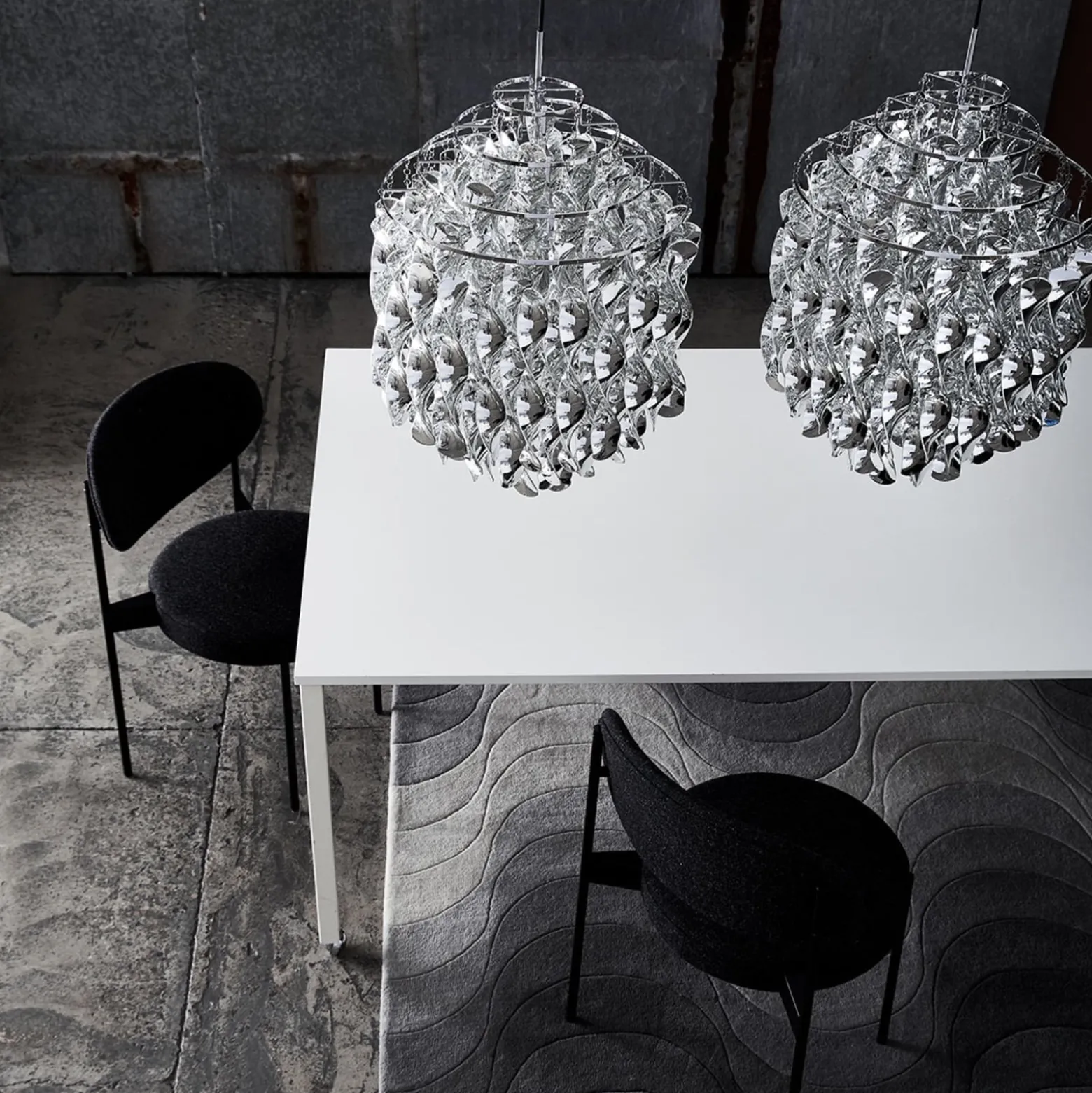 VERPAN Spiral SP01 - Pendelleuchte in Silber