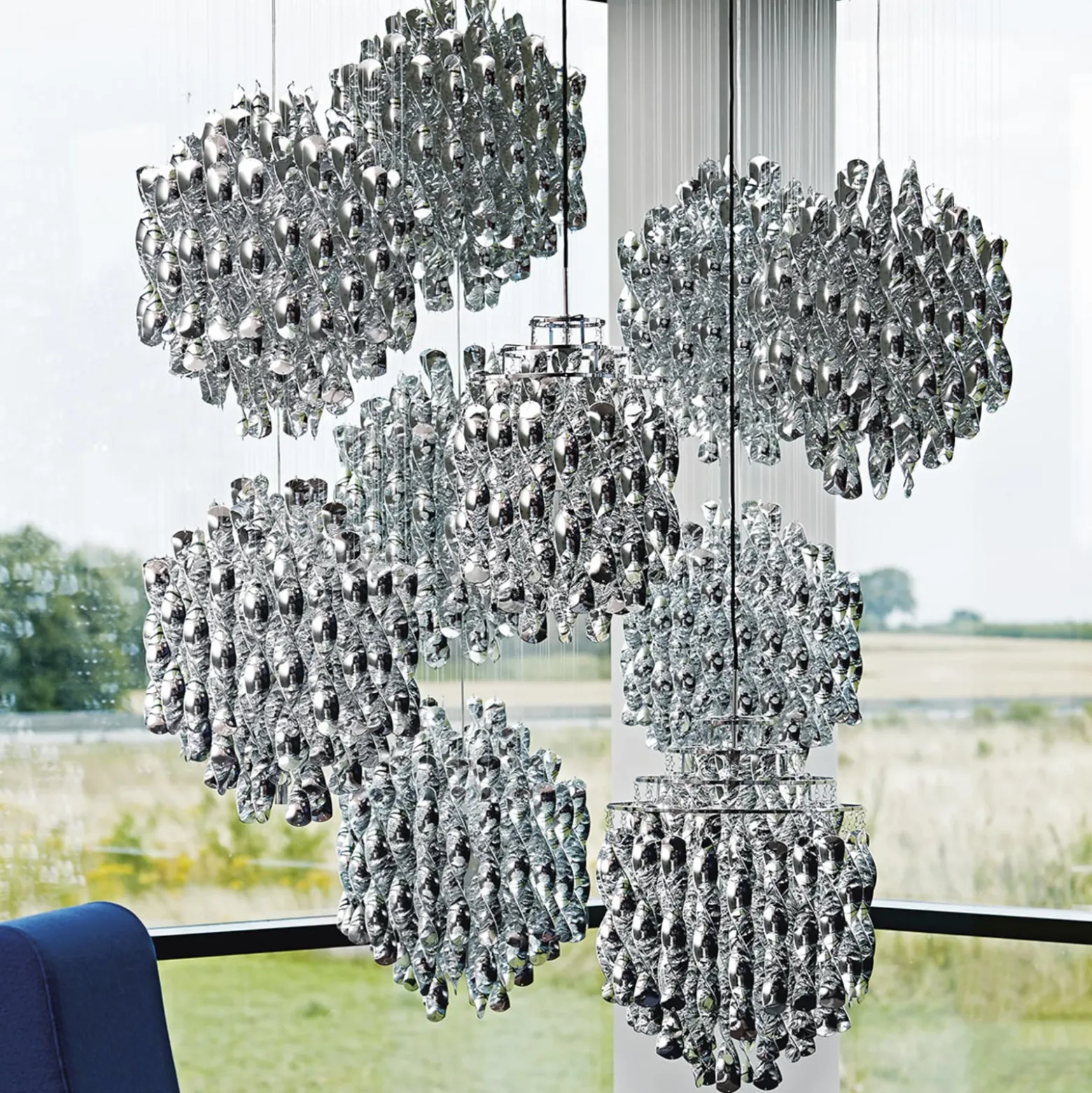 VERPAN Spiral SP01 - Pendelleuchte in Silber