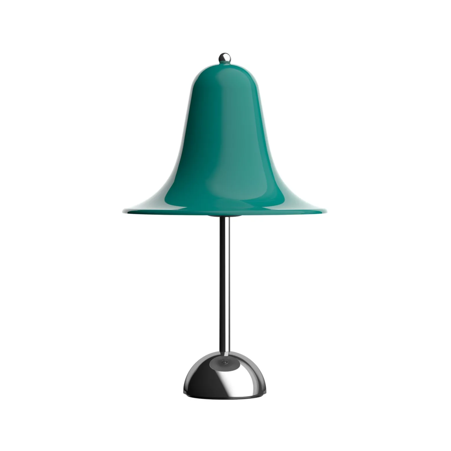 Verpan Tischleuchte Pantop, dunkles türkis, Höhe 23 cm