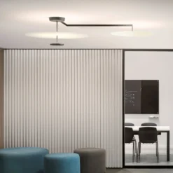 Vibia Flat LED-Deckenleuchte 3-flg. Ø 90 cm weiß