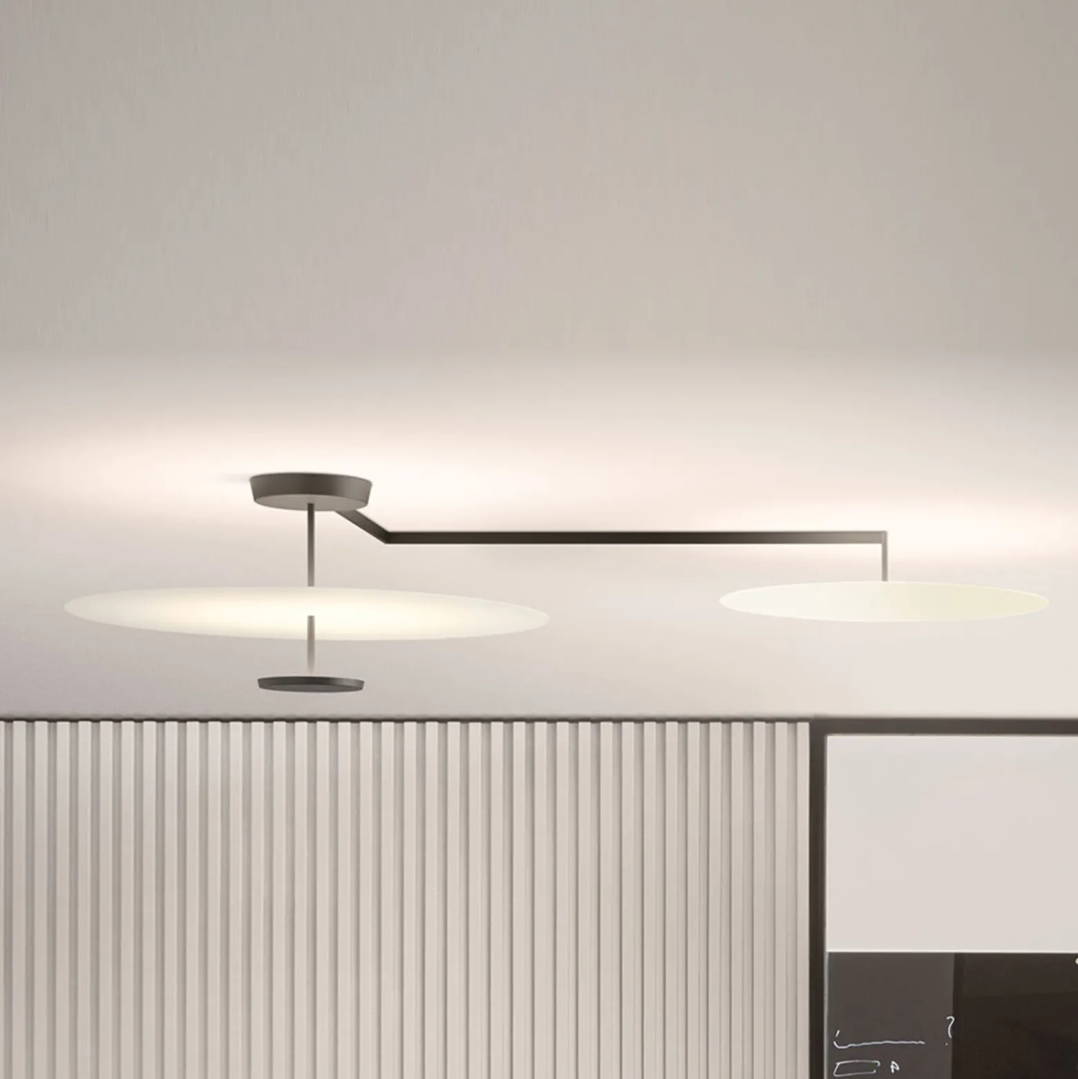 Vibia Flat LED-Deckenleuchte 3-flg. Ø 90 cm weiß