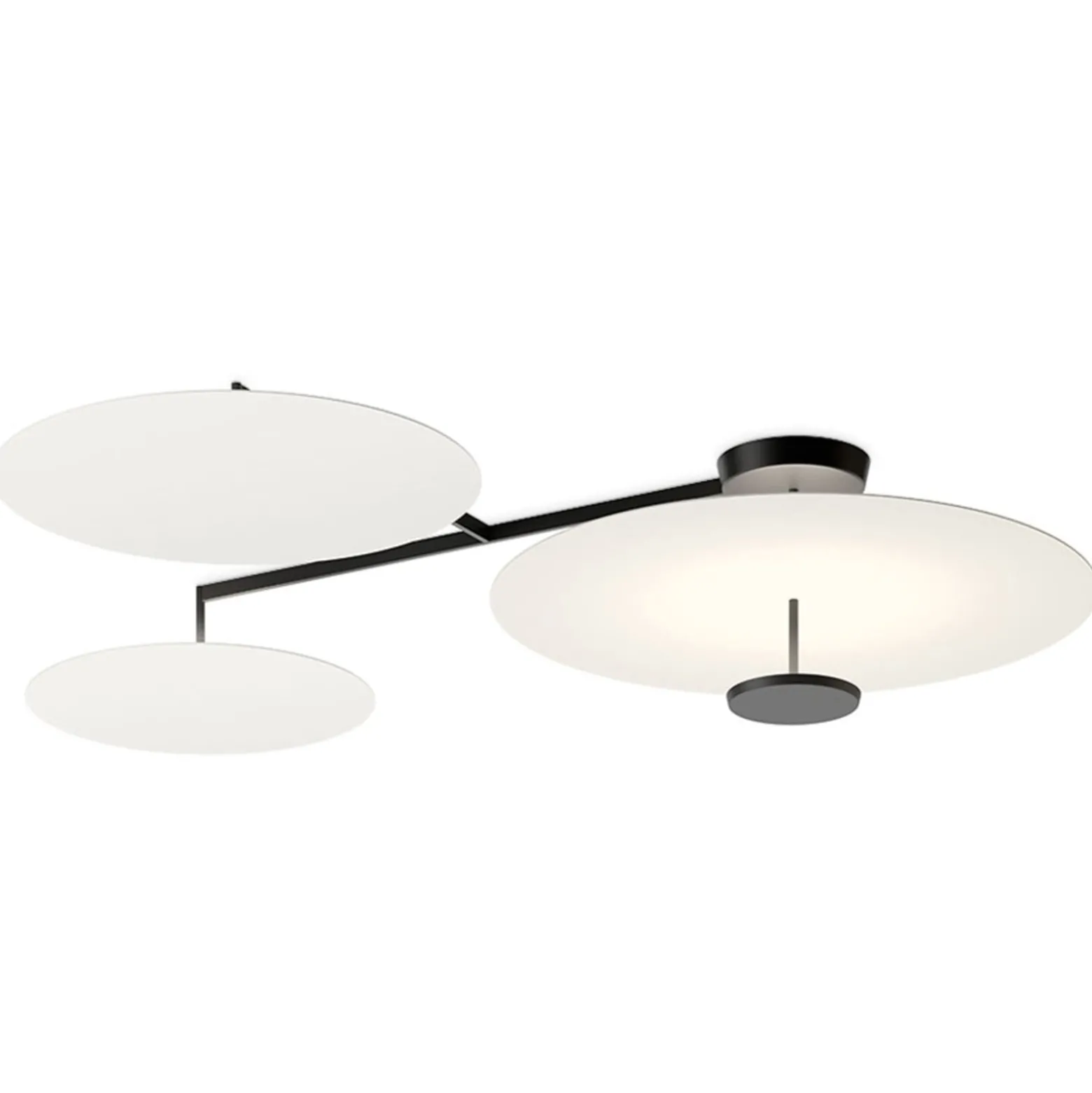 Vibia Flat LED-Deckenleuchte 4-flg. Ø 90 cm weiß