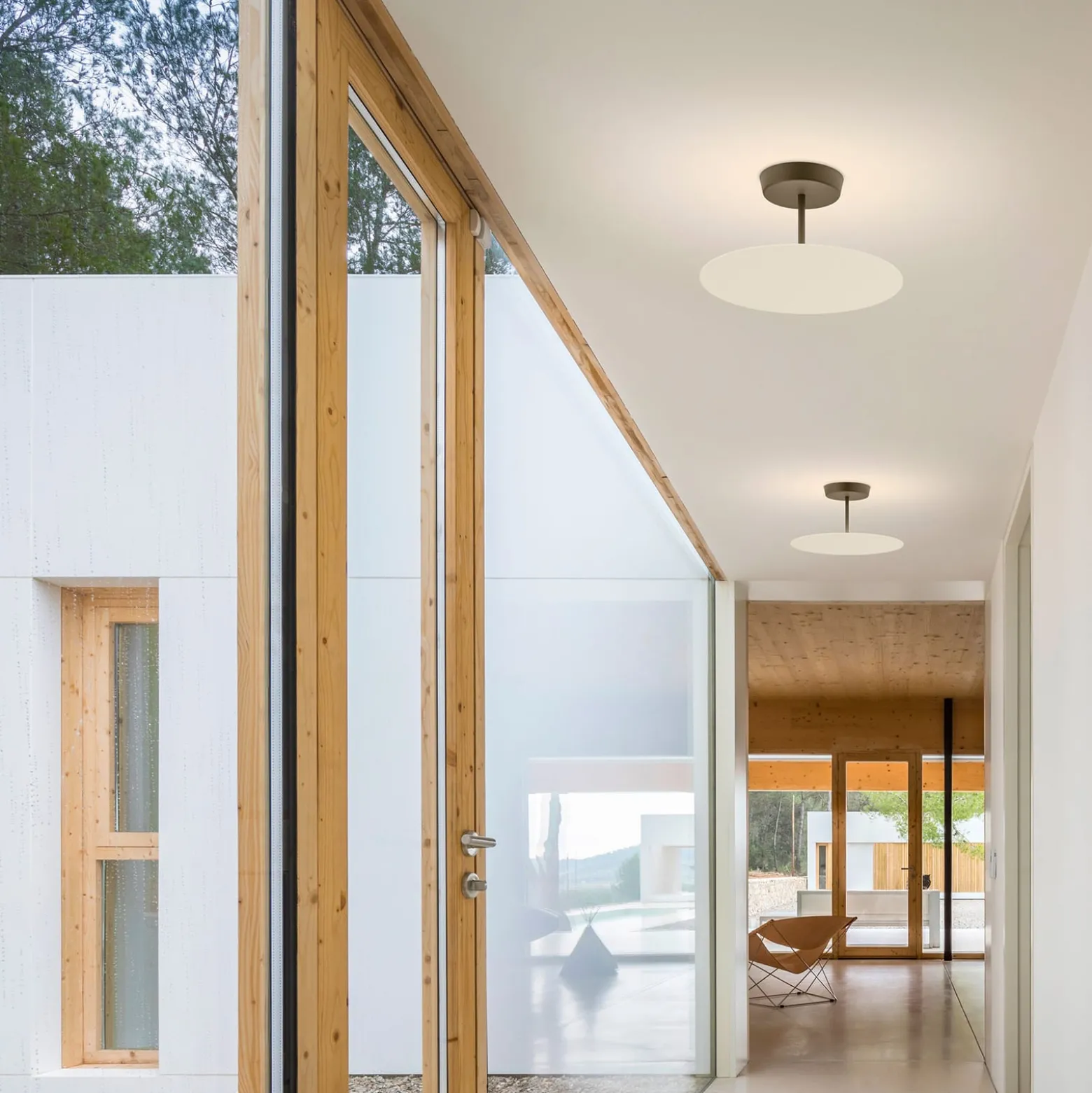 Vibia LED-Deckenlampe Flat, weiß, Ø 40 cm, DALI dim