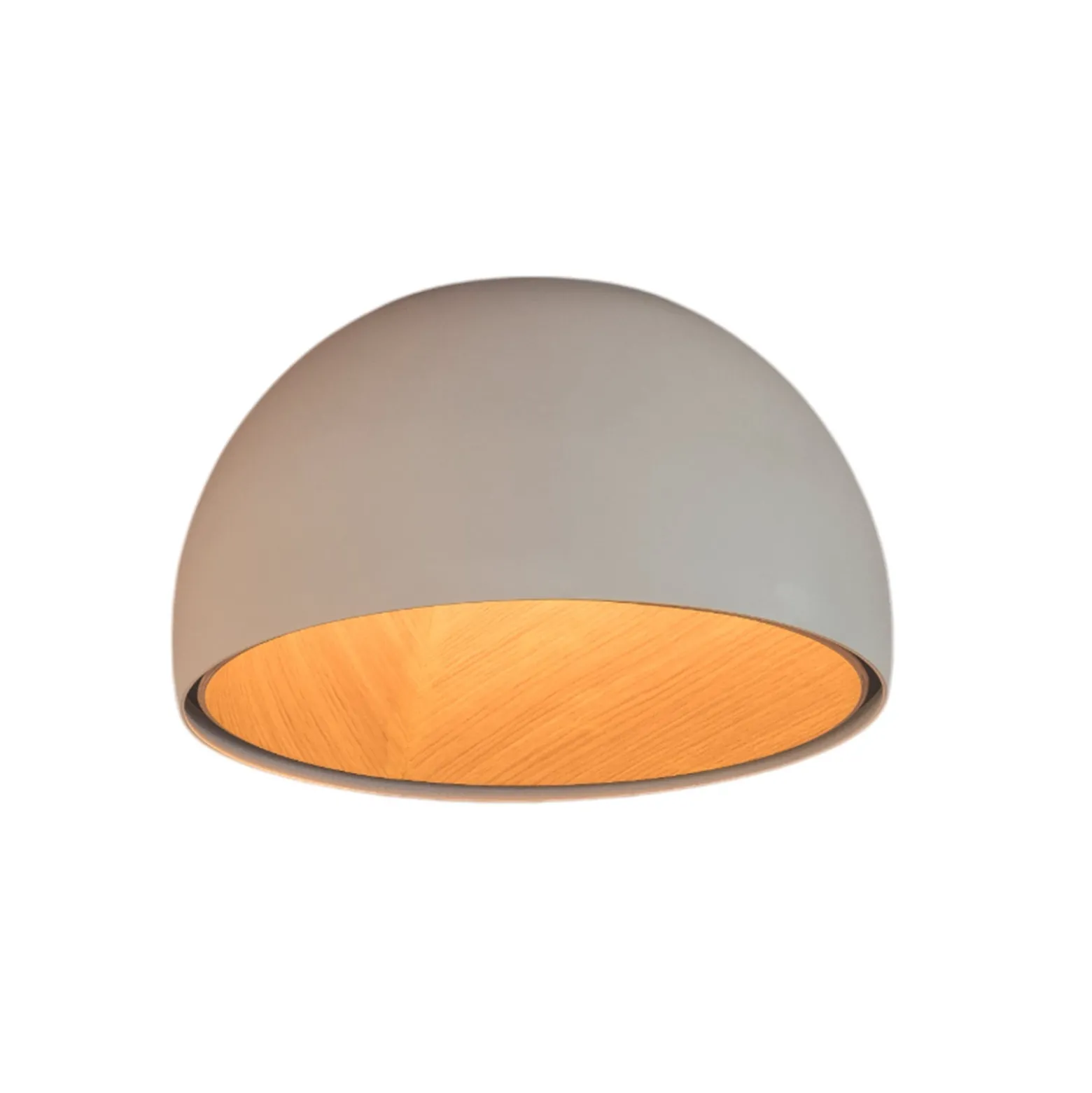 Vibia LED-Deckenleuchte DUO, weiß, Höhe 23 cm, Eichenholz