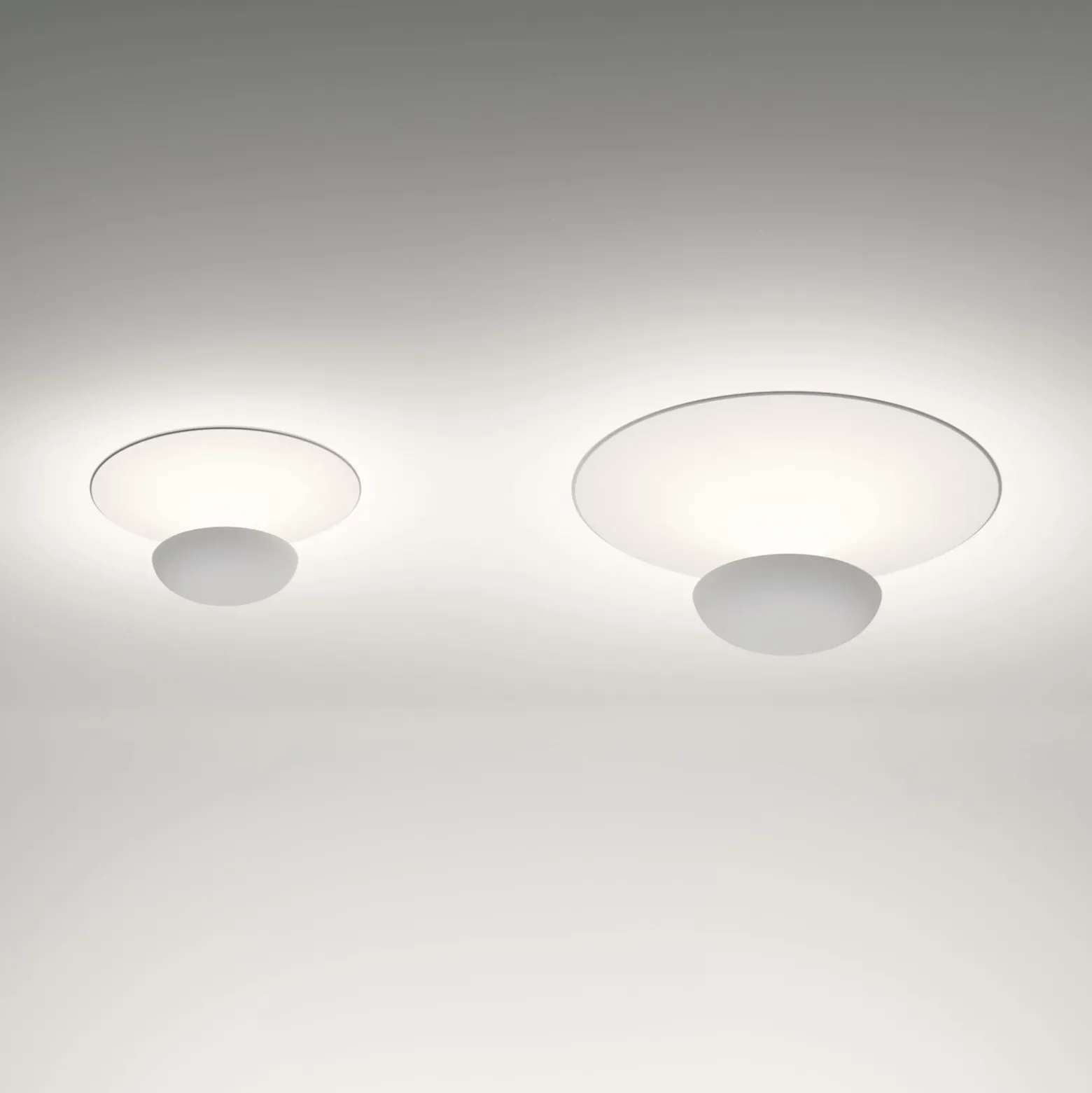 Vibia LED-Deckenleuchte Funnel, weiß, Alu, Ø 35 cm, 2.700K
