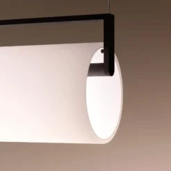 Vibia LED-Hängelampe KONTORNO, Länge 122 cm, schwarz 930 dim
