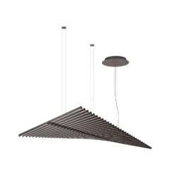 Vibia LED-Hängeleuchte RHYTHM, graubraun 199 x 87 cm 927 dim