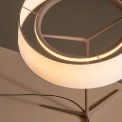 Vibia LED-Tischleuchte DAMA, beige, Höhe 61 cm Papier/Metall