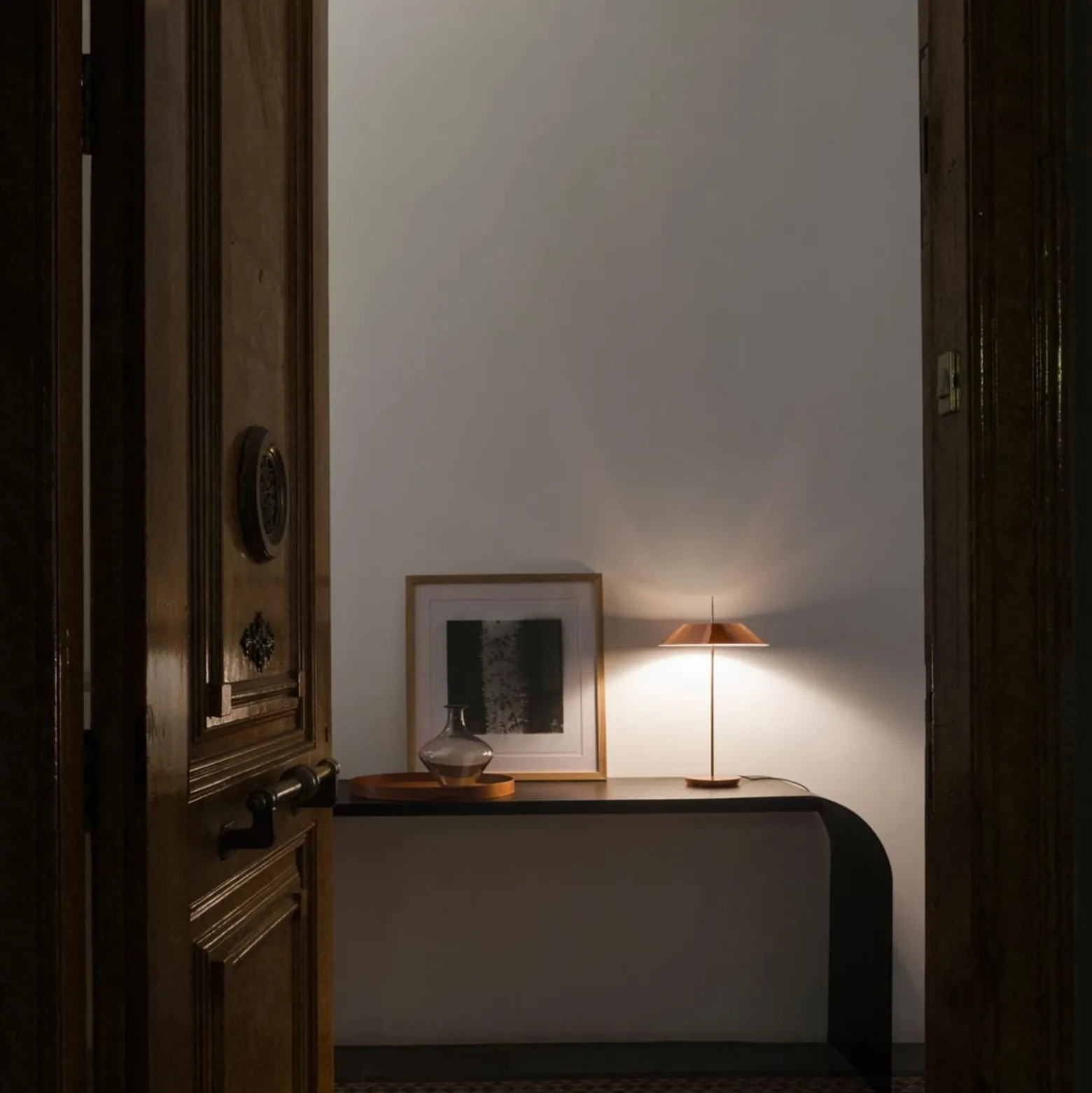 Vibia Mayfair LED-Tischlampe, kupfer glänzend