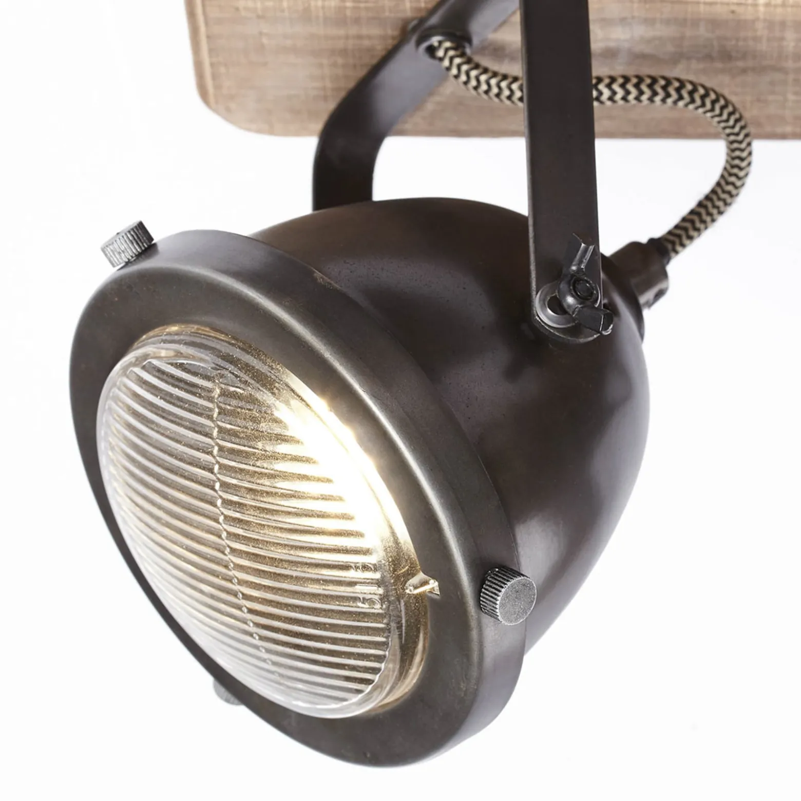 Vierflammige Deckenlampe Carmen Wood