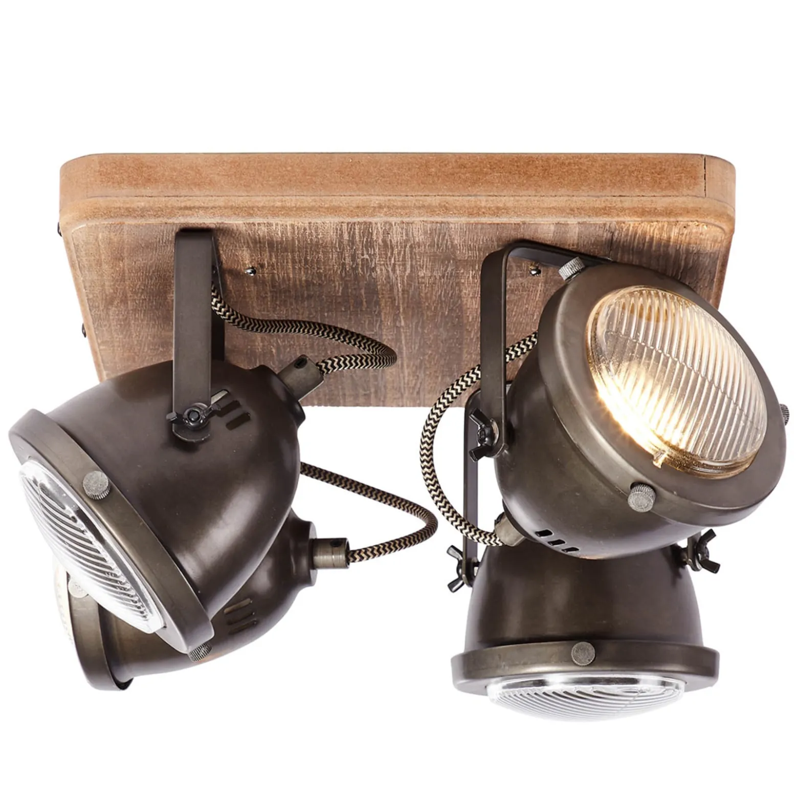 Vierflammige Deckenlampe Carmen Wood