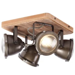 Vierflammige Deckenlampe Carmen Wood