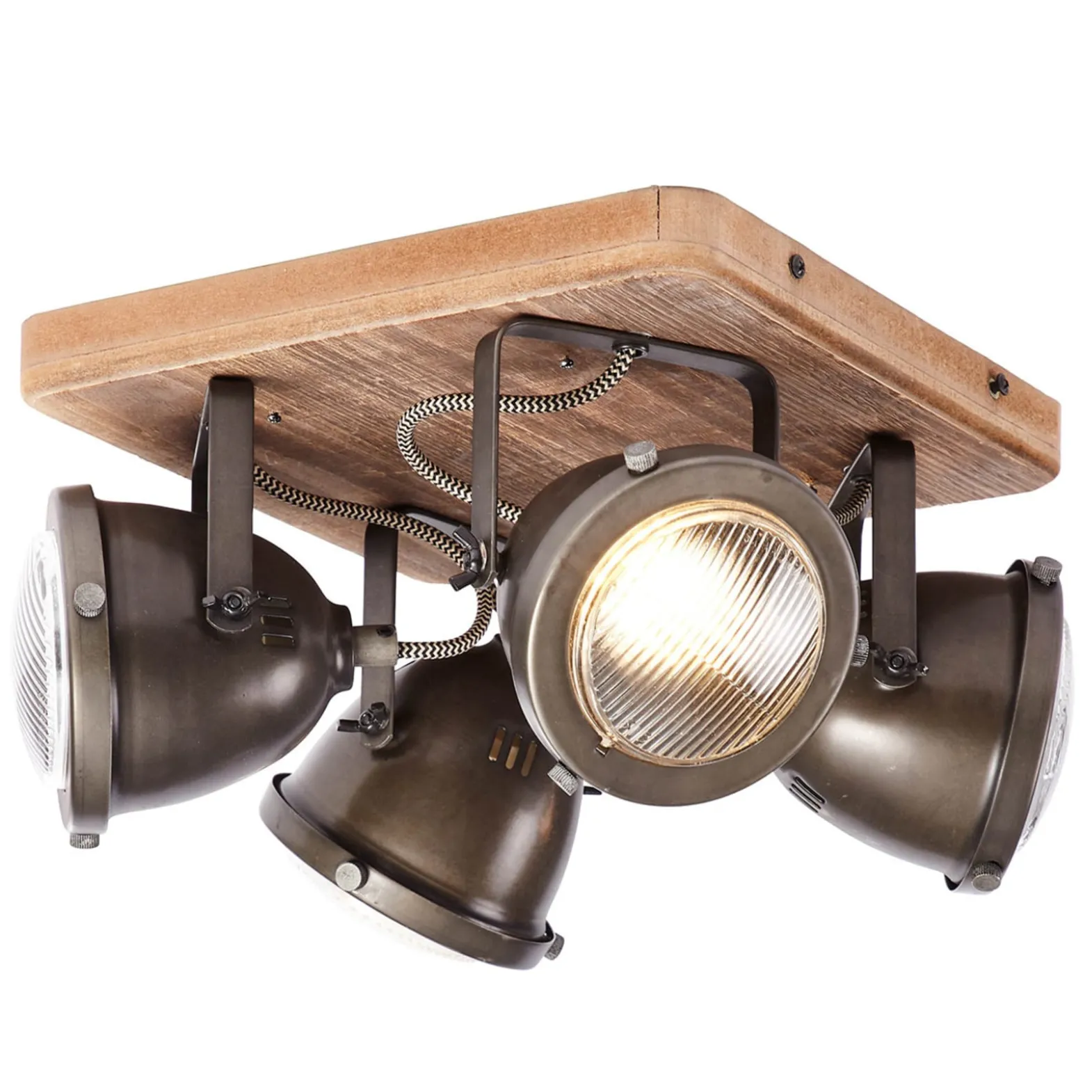 Vierflammige Deckenlampe Carmen Wood