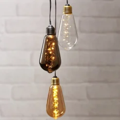 Vintage-LED-Dekoleuchte Glow mit Timer, klar
