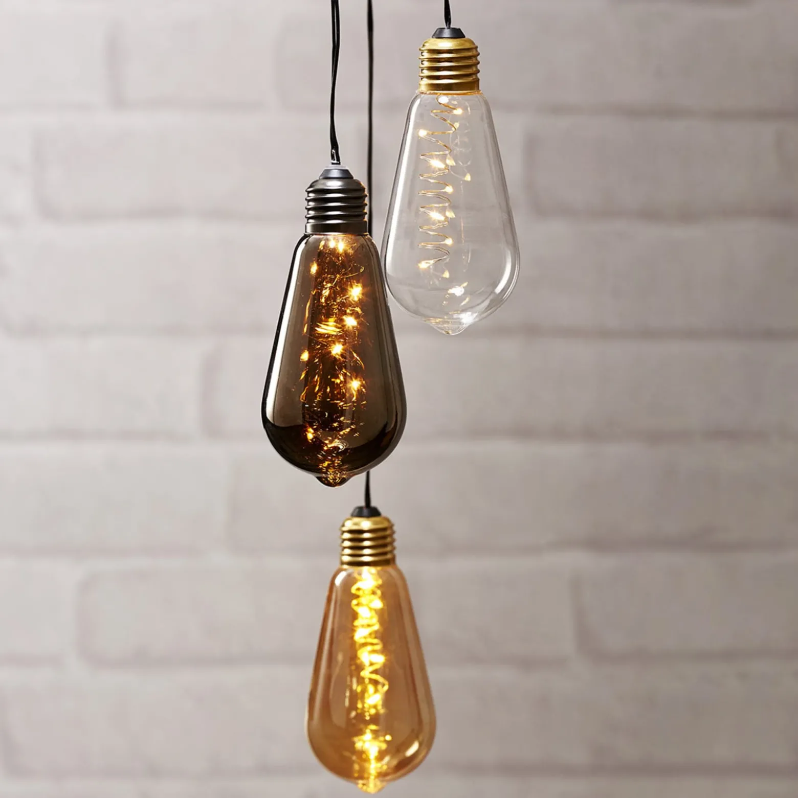 Vintage-LED-Dekoleuchte Glow mit Timer, klar
