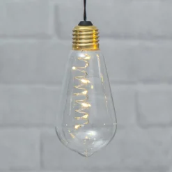 Vintage-LED-Dekoleuchte Glow mit Timer, klar
