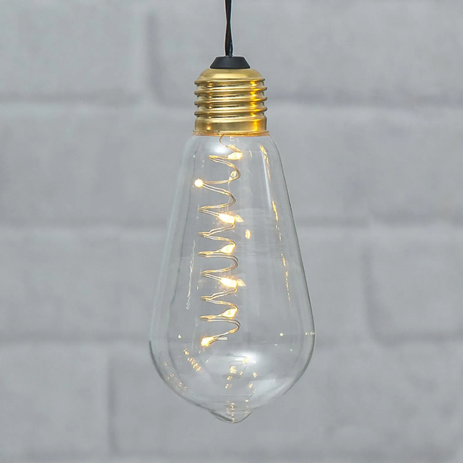 Vintage-LED-Dekoleuchte Glow mit Timer, klar