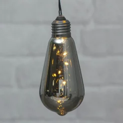 Vintage-LED-Dekoleuchte Glow mit Timer, rauch