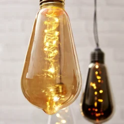Vintage-LED-Dekoleuchte Glow mit Timer, rauch