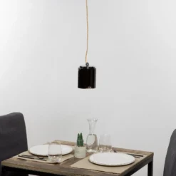 Vintage-Pendelleuchte C984 schwarz
