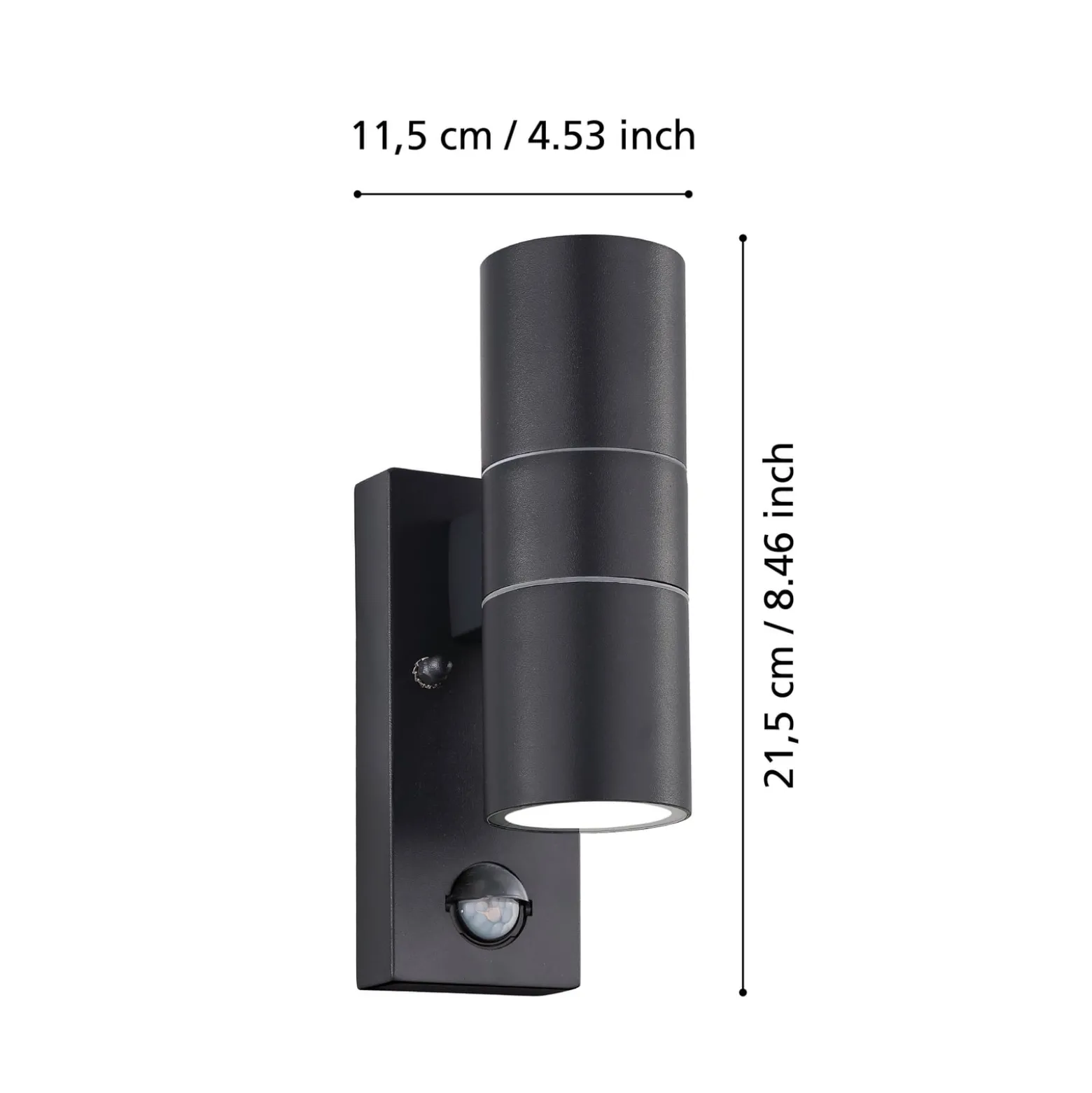 Wandlampe Riga 5 anthrazit, 21 cm Metall Sensor, 2-flg.