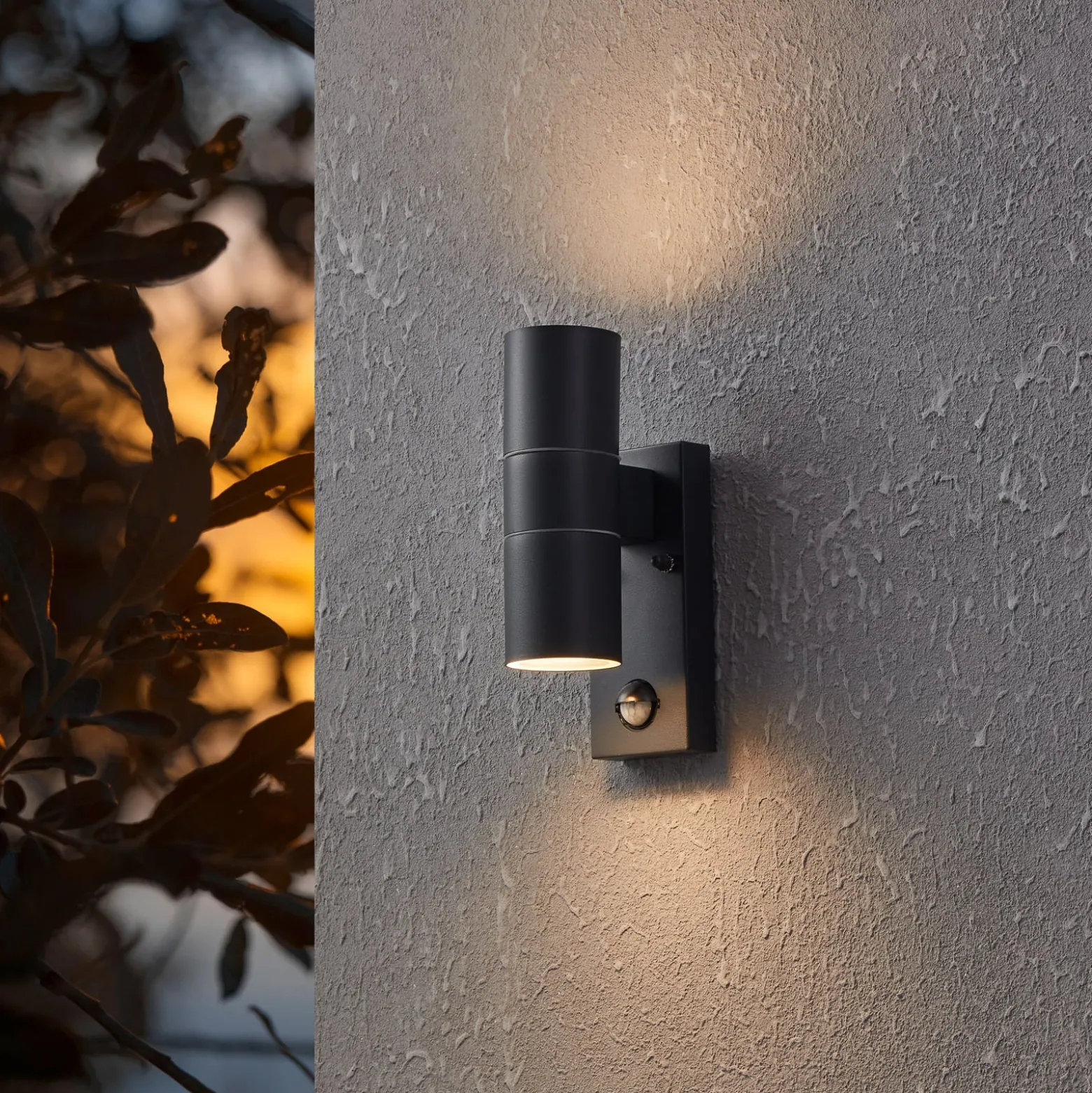 Wandlampe Riga 5 anthrazit, 21 cm Metall Sensor, 2-flg.