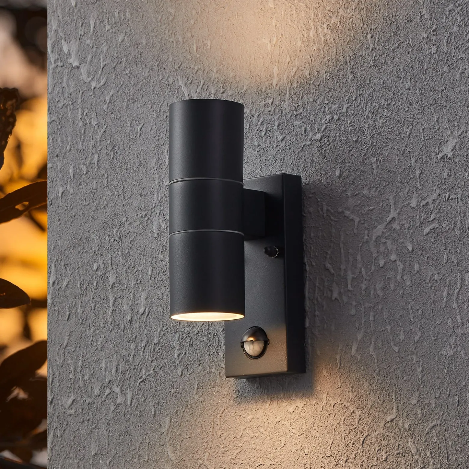 Wandlampe Riga 5 anthrazit, 21 cm Metall Sensor, 2-flg.