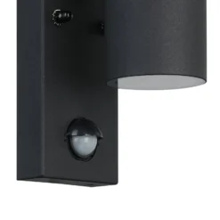 Wandlampe Riga 5, anthrazit, Höhe 16 cm, Metall