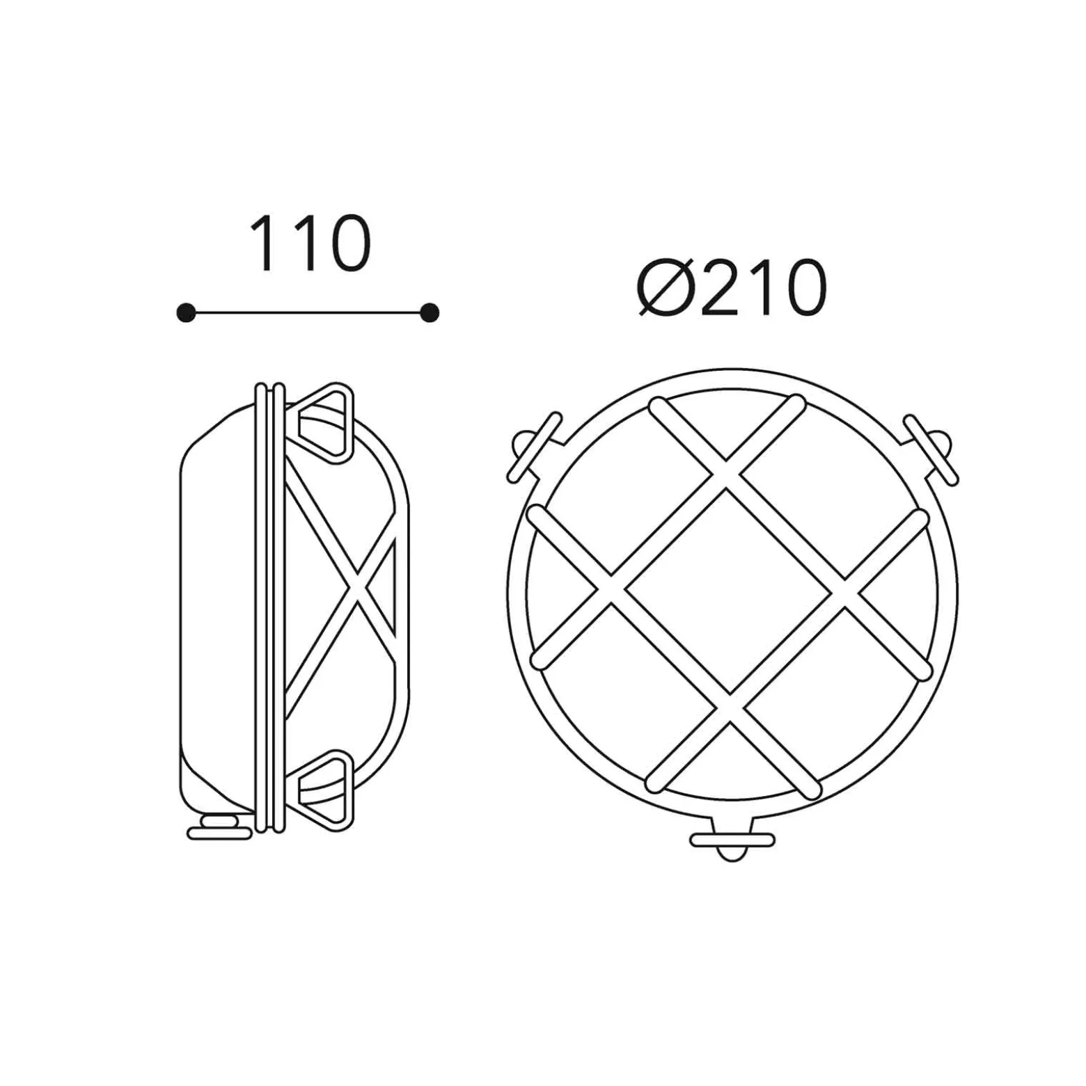 Wandlampe Tortuga 200.20, rund, nickel/opal
