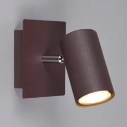 Wandspot Marley aus Metall rostfarben