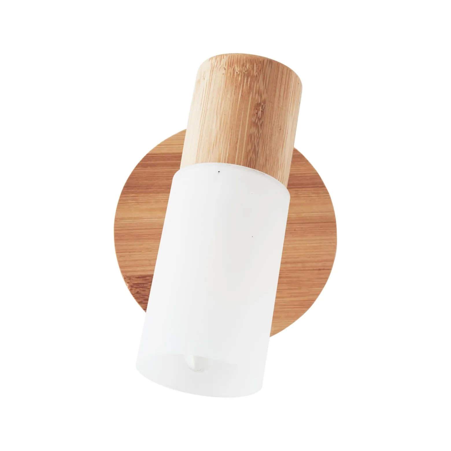 Wandstrahler Babsan, Ø 10 cm, holz hell, Bambus