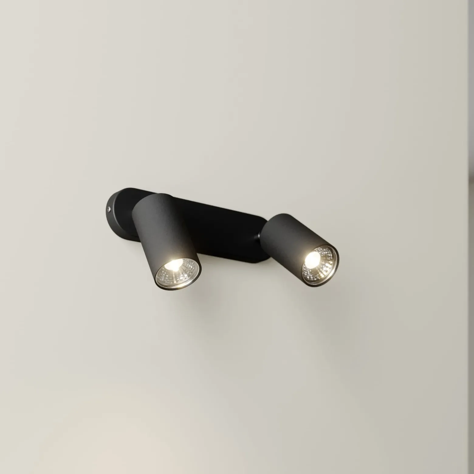 Wandstrahler Eye Spot zweiflammig, schwarz